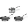 Image de Westinghouse Black Signature 3-delige Pannenset   Koekenpannen Ø 20 + Ø 24 cm + Steelpan Ø 20 cm   Inductie   PFOA-vrij