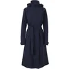 Image de AGU Trenchcoat - Regenjas - Vrouwelijke regenjas - Waterdicht - Ademend Poray 5000 - Fietsregenjas - Reflecterend - Blauw - XS