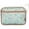 Image de Fresk Toilettas voor Kinderen Jongens - Met rits & draaglus   Reistas met dubbel vak   Organizer   24 x 17 x 7 cm - Groen - Surf Boy