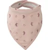 Image de Fresk Bandana voor Baby's Meisjes - Slabbetje Met Drukknoop   Zakdoek   Biologisch Katoen Roze - Seahorse