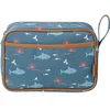 Image de Fresk Toilettas voor Kinderen Jongens - Met rits & draaglus   Reistas met dubbel vak   Organizer   24 x 17 x 7 cm - Blauw - Shark