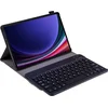 Image de Samsung Galaxy Tab S9 FE/Galaxy Tab S9 Toetsenbord Hoes hoesje - Just in Case - Effen Zwart - Kunstleer AZERTY indeling