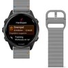 Image de Just in Case horlogebandje geschikt voor Garmin Watch Bandje (ActiveFlex) - Smartwatchbandjes - Universeel bandje geschikt voor Garmin Forerunner 55 / 165 / 570 (42mm) - Grijs