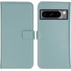 Image de Selencia Hoesje - Geschikt voor Google Pixel 8 Pro - Echt Lederen Bookcase - Air Blue