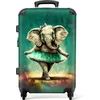 Image de NoBoringSuitcases.com - Kinderkoffer - Olifant - Ballet - Verf - Meisje - Kinderen - Reiskoffer - Trolley kind - 66 cm - Koffer jongens - 72 liter - Grote koffer - 20 kg bagage - Hardcase koffer - Lichtgewicht - TSA slot