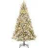 Image de Black Box Trees Nagoya Kerstboom met Ingebouwde LED-Verlichting, Timer en Dimfunctie - Kerstversiering met Scharnierconstructie - Kunstboom Besneeuwd - H180 x Ø108 cm - Groen