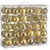 Image de Tree decoration unbreakable gold 60 pieces - d7cm