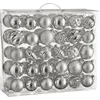 Image de House of Seasons Kerstballen Set - 60 Stuks - Ø7 cm - Onbreekbaar - Zilver
