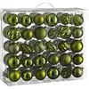 Image de House of Seasons Kerstballen Set - 60 Stuks - Ø7 cm - Onbreekbaar - Donkergroen