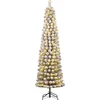 Image de Black Box Trees Charlton Kerstboom - Kunstboom met Ingebouwde LED Verlichting, Dim- en Timerfunctie - Kerstversiering voor Binnen - H230 x Ø58 cm - Groen Frosted