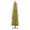 Image de Black Box Trees Harma Smalle Kunstkerstboom - Kerstboom met Verlichting met Timer- en Dimfunctie - Kerstversiering met Warm Witte LED's voor Binnen - H185 x Ø63 cm - Groen
