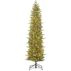 Image de Black Box Trees Harma Smalle Kunstkerstboom met LED Verlichting - H260 x Ø73 cm - Groen