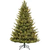 Image de Black Box Trees Clive Kunstkerstboom met Verlichting - Kerstboom Led met 200 Warm Witte LED-lampjes - Scharnierconstructie voor Snelle Montage - H185 x Ø130 cm - Groen
