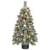 Image de Black Box Trees Kunstkerstboom Kaprun met Versiering H90 x D61 cm - Kunstboom met Pot - Kunst Kerstboom voor Binnen - 120 Tips - Groen