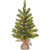 Image de Black Box Trees Nagoya Kunstkerstboom in Jute met LED Verlichting - H60 x Ø44 cm - Groen