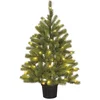 Image de Black Box Trees Nagoya Kunstkerstboom in Pot met LED Verlichting - H90 x Ø55 cm - Groen