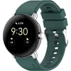 Image de Strap-it Siliconen bandje met gespsluiting - geschikt voor Google Pixel Watch 1 / Pixel Watch 2 / Pixel Watch 3 - 41mm (donkergroen)