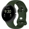 Image de Strap-it Siliconen Classic smartwatch bandje - geschikt voor de grotere Google Pixel Watch 3 - 45mm (donkergroen)