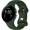 Image de Strap-it Siliconen Classic smartwatch bandje - geschikt voor de grotere Google Pixel Watch 3 - 45mm (donkergroen)