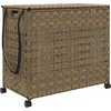 Image de vidaXL - Wasmand - op - wielen - 66x35x60 - cm - rattan