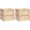 Image de vidaXL - Plantenbakken - 2 - st - cm - massief - grenenhout