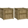 Image de vidaXL - Plantenbakken - 2 - st - cm - geïmpregneerd - hout