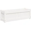 Image de vidaXL - Plantenbak - 90x31x31 - cm - massief - grenenhout - wit