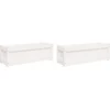 Image de vidaXL - Plantenbakken - 2 - st - cm - massief - grenenhout - wit