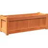 Image de vidaXL - Plantenbak - 90x31x31 - cm - massief - grenenhout - wasbruin
