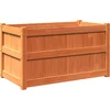Image de vidaXL - Plantenbak - 90x50x50 - cm - massief - grenenhout - wasbruin
