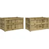 Image de vidaXL - Plantenbakken - 2 - st - cm - geïmpregneerd - hout
