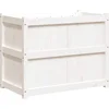 Image de vidaXL - Plantenbak - 90x50x70 - cm - massief - grenenhout - wit