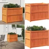 Image de vidaXL - Plantenbak - 90x50x70 - cm - massief - grenenhout - wasbruin