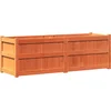 Image de vidaXL - Plantenbak - 150x50x50 - cm - massief - grenenhout - wasbruin