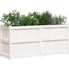 Image de vidaXL - Plantenbak - 150x50x70 - cm - massief - grenenhout - wit