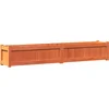 Image de vidaXL - Plantenbak - 180x31x31 - cm - massief - grenenhout - wasbruin