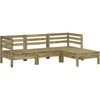 Image de vidaXL - Tuinbank - 3-zits - met - voetenbank - geïmpregneerd - hout - wasbruin