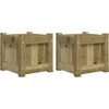 Image de vidaXL - Plantenbakken - 2 - st - cm - geïmpregneerd - hout