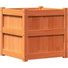 Image de vidaXL - Plantenbak - 50x50x50 - cm - massief - grenenhout - wasbruin
