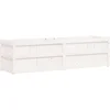 Image de vidaXL - Plantenbak - 180x50x50 - cm - massief - grenenhout - wit