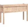 Image de vidaXL - Plantenbak - met - poten - 110x31x70 - cm - massief - grenenhout