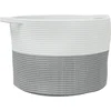 Image de vidaXL - Wasmand - Ø - 55x36 - cm - katoen - grijs - en - wit