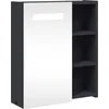 Image de vidaXL - Badkamerkast - met - spiegel - en - LED - 45x13x52 - cm - grijs