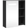 Image de vidaXL - Badkamerkast - met - spiegel - en - LED - 45x13x52 - cm - zwart