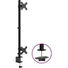 Image de vidaXL - Monitorstandaard - dubbel - VESA - 75/100 - mm - staal - zwart