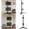 Image de vidaXL - Monitorstandaard - dubbel - VESA - 75/100 - mm - staal - zwart