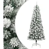 Image de vidaXL - Kunstkerstboom - met - scharnieren - en - sneeuw - 240 - cm