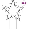 Image de vidaXL - Kerstverlichting - ster - 3 - st - met - grondpinnen - 50 - LED's - 29 - cm