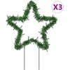 Image de vidaXL - Kerstverlichting - ster - 3 - st - met - grondpinnen - 50 - LED's - 29 - cm