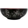 Image de vidaXL - Opzetwasbak - rond -  41x14 - cm - keramiek - zwart - en - rood